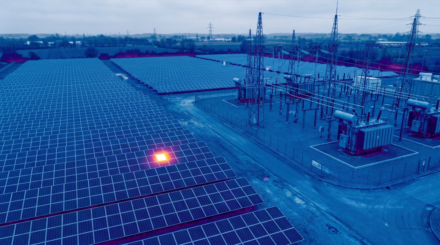 Thermal and visual inspection of a substation and transmission corridor